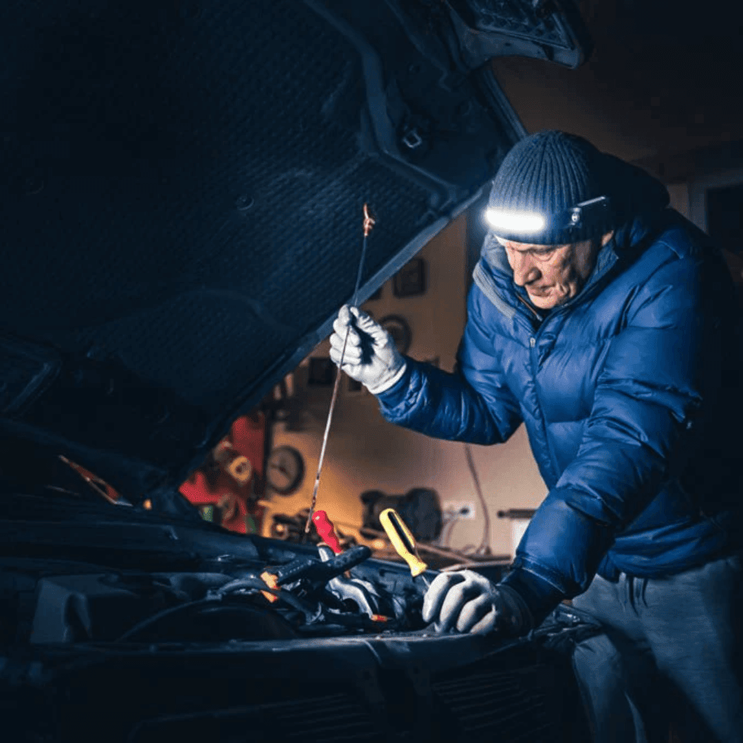 GlowSense - Inductie Hoofdlamp met Sensor (1+1 Gratis)