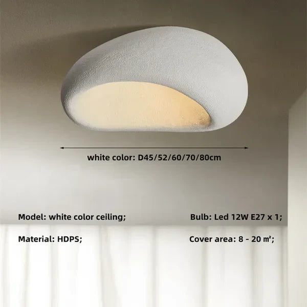 SereneAura Ceiling Light – Natuurlijke Wabi Sabi Verlichting