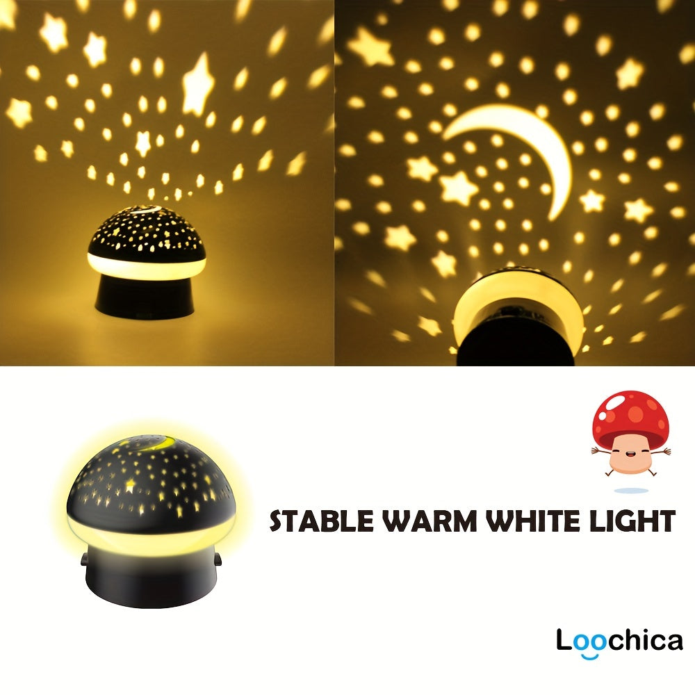 StarryGlow Lamp – Magische Paddenstoel Nachtprojector