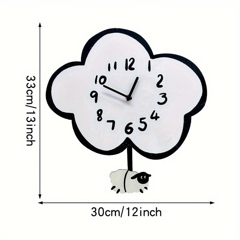CloudSwing Clock – Schommelend Schaap Wandklok
