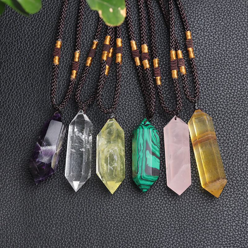 Amethist Healing Crystal Necklace - Lyra Collection