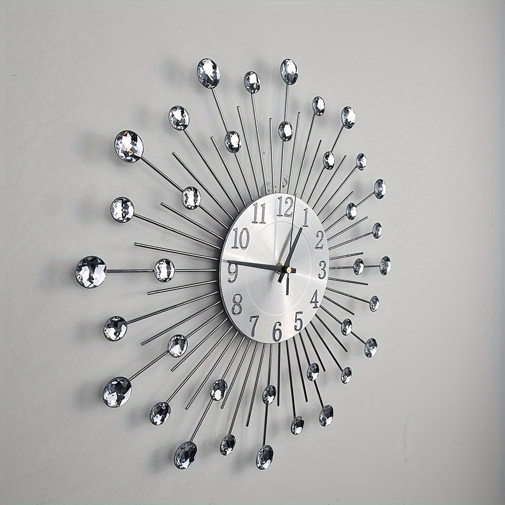 LuxeTime Clock - Elegante Wandklok met Kristaldetails