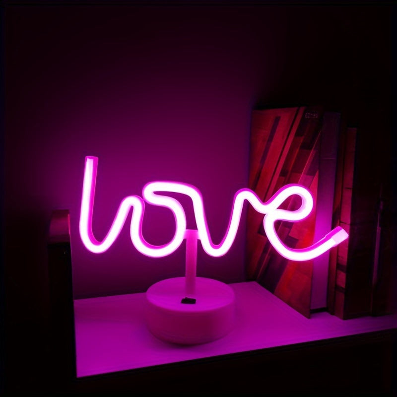 NeonLiefde Lamp – Verlichte Neon Tafellamp voor Feesten