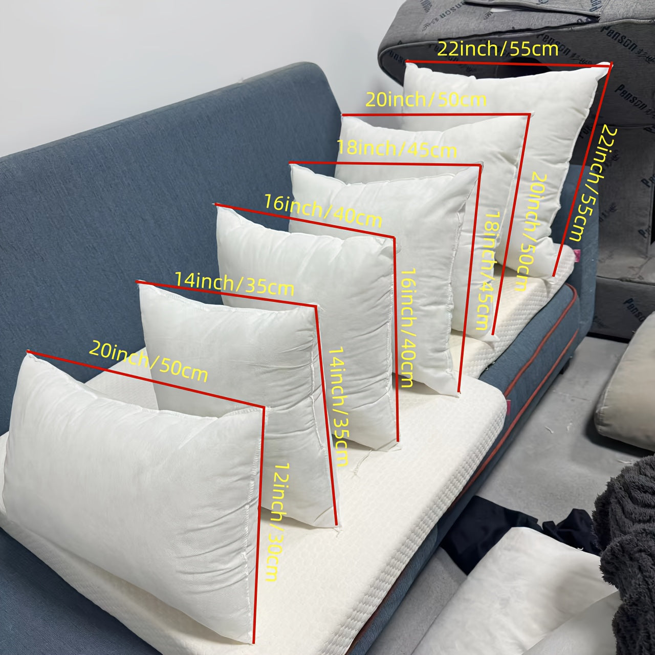 CozyNest Cushions - Luxe Vulling voor Sofa en Bed (2 Stuks)