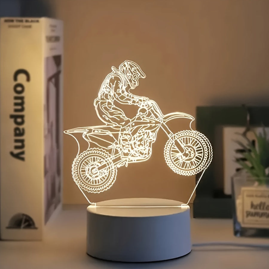 MotoLamp - 3D LED Nachtlamp Motocross Thema