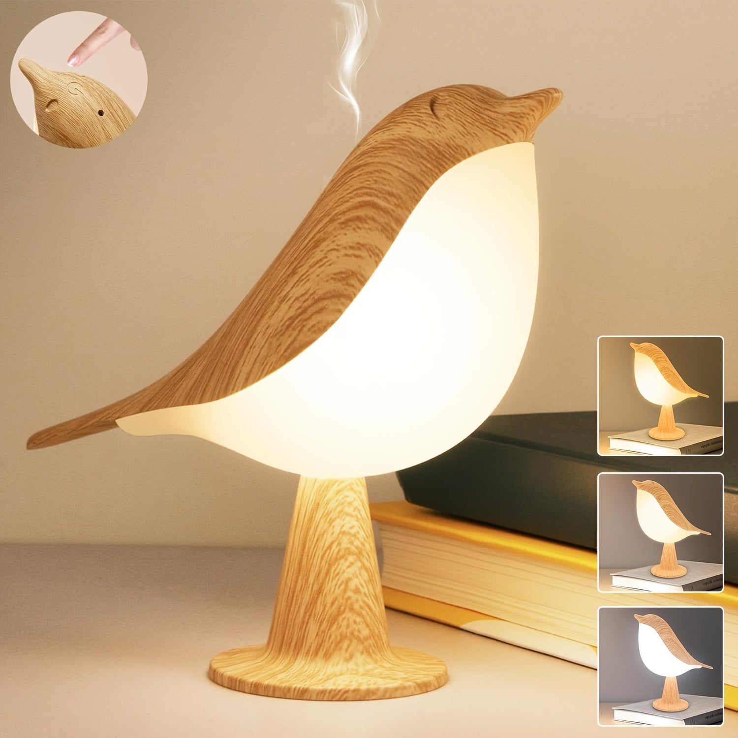 BrightNest - USB LED Vogel Tafellamp met Touch