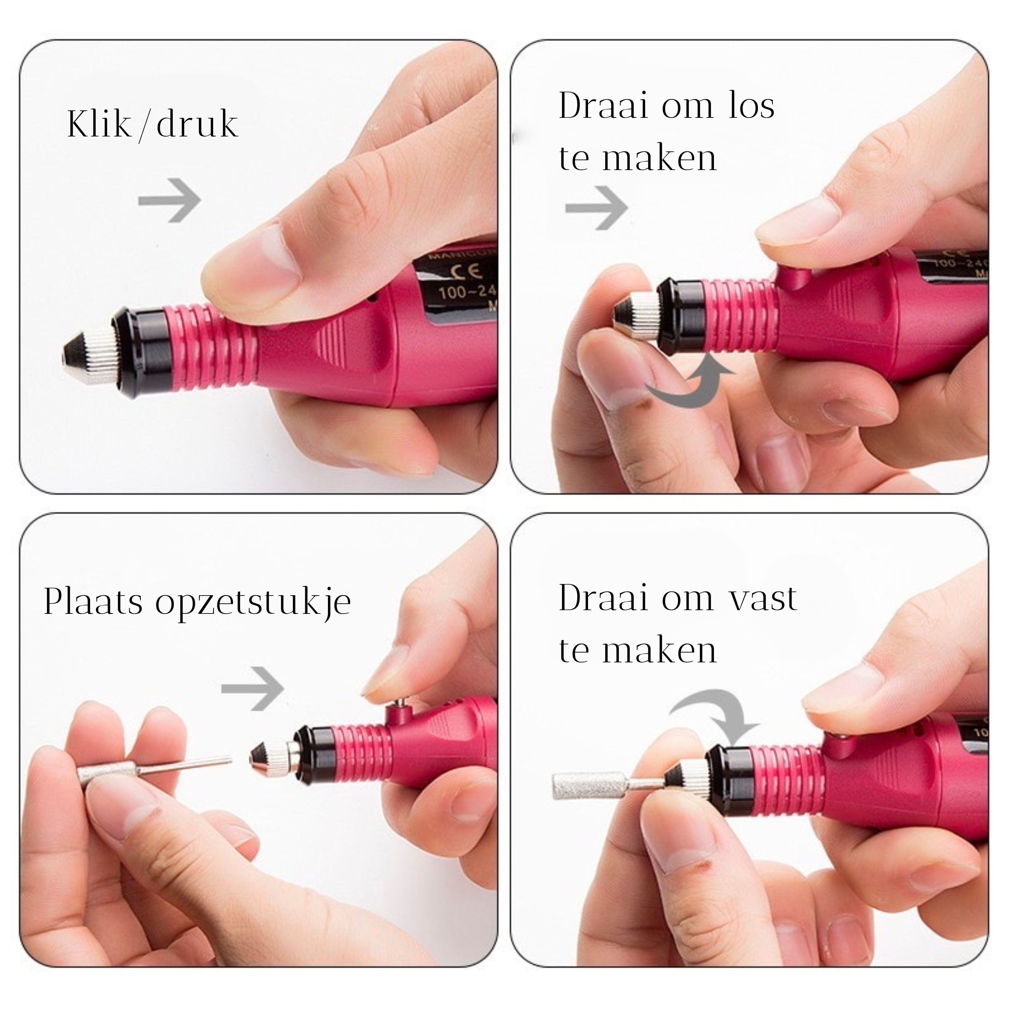 NailPerfect - Professionele 6-in-1 Elektrische Nagelvijl