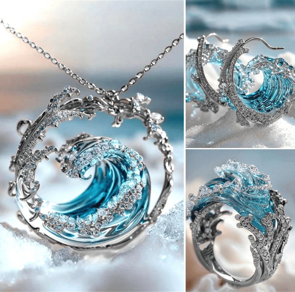 OceanSpirit Necklace - Elegante Maritieme Ketting in Goud/Zilver