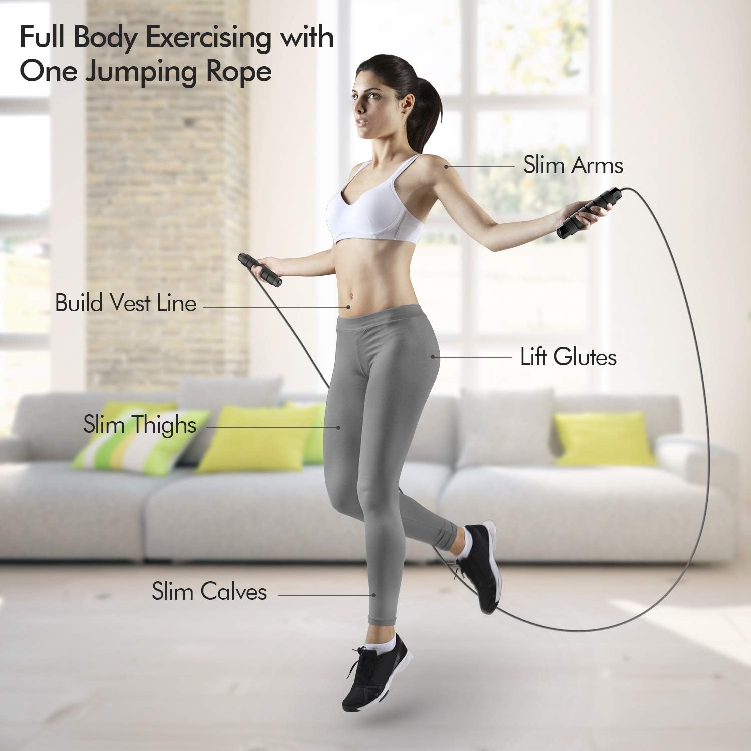 FlexiJump - Verstelbaar Tangle-Free Springtouw voor Fitness