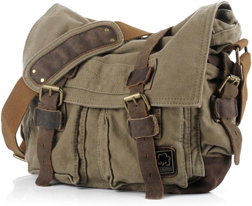 RetroCarry Bag – Vintage Canvas Schoudertas voor Laptops
