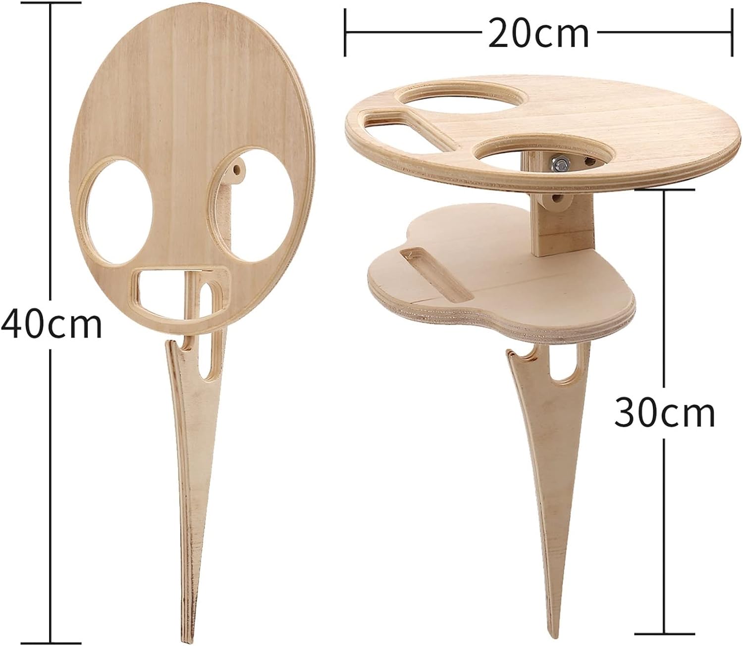WineGlow Table - Dubbele Draagbare Wijntafel