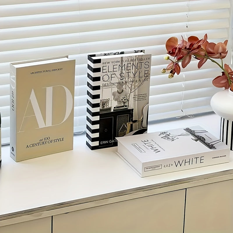 ChicDecor - Set van 3 Elegante Boeken voor Interieurstijl