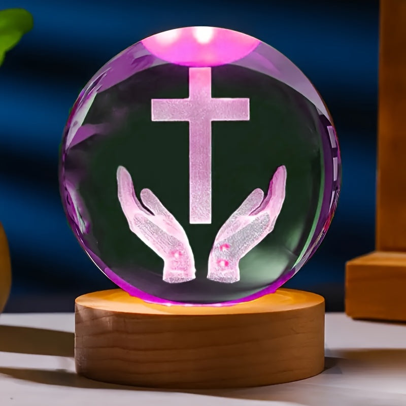 CrystalGlow Lamp - Elegant 3D Kristallen Nachtlicht