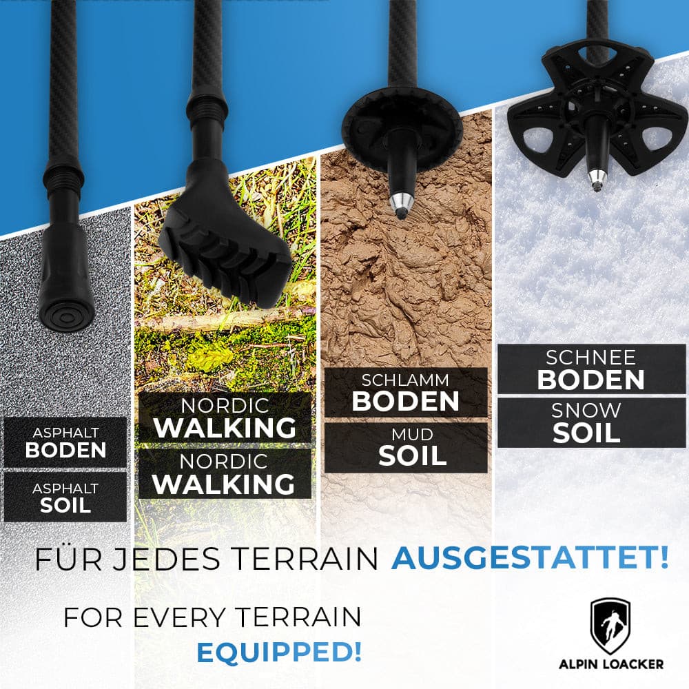 UltraLight Trekking Poles – Lichtgewicht Vouwstokken met Kurken Handgrepen