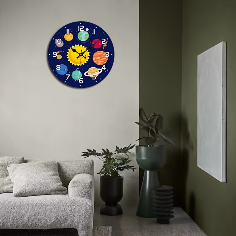 CosmicTime Clock – Rustieke Zonnestelsel Wandklok