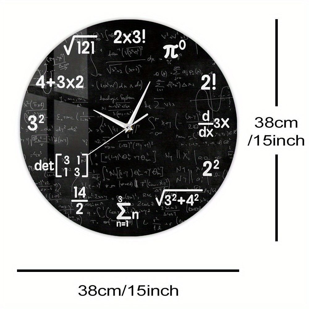 MathMirror Clock - Moderne Acryl Wandklok met Formules