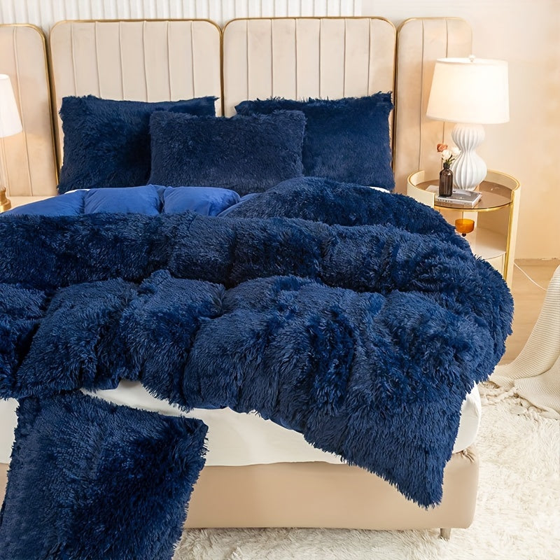 Ultrazachte Pluche Dekbedovertrek Set met Rits - Luxe & Comfort