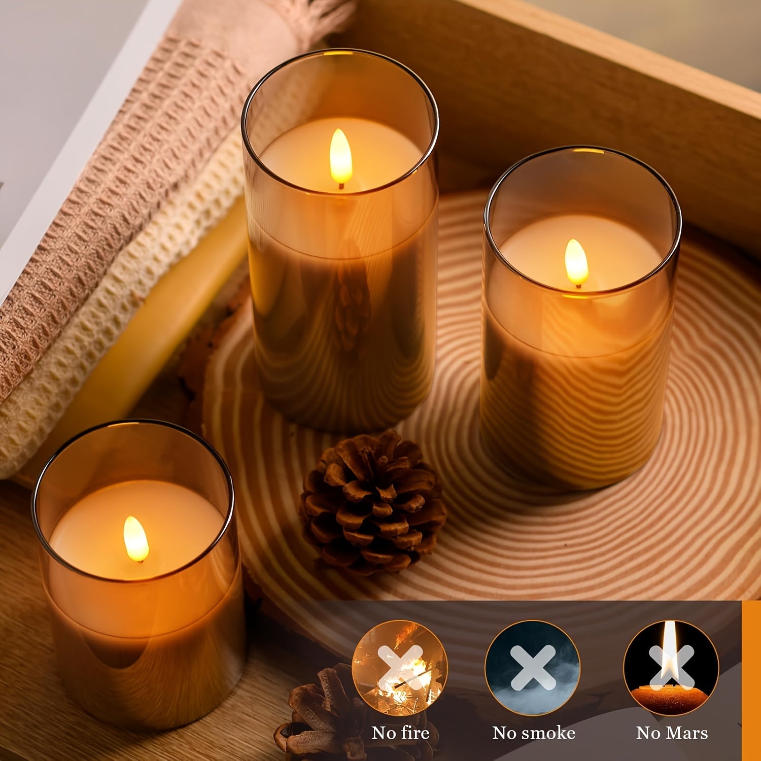 FlameFree LED Candle Set – Stijlvolle Sfeerverlichting voor Binnen en Buiten