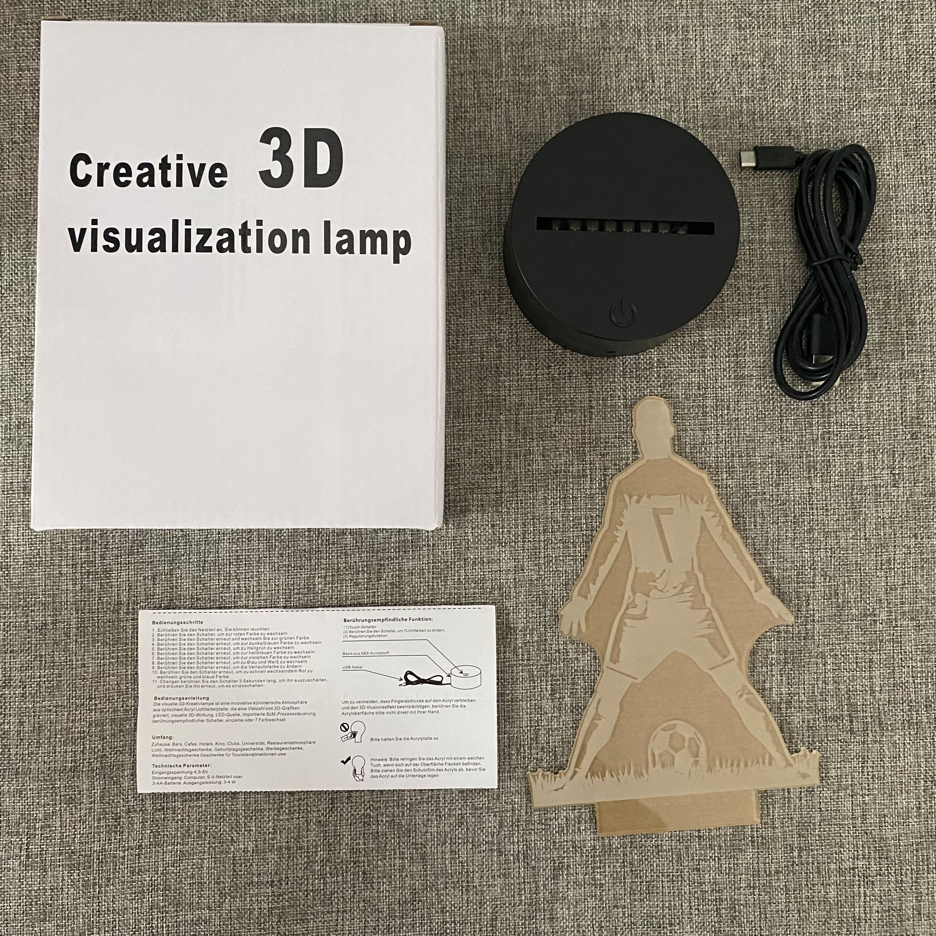 SportGlow – 3D Voetballer LED Sfeerlicht met Kleurverloop