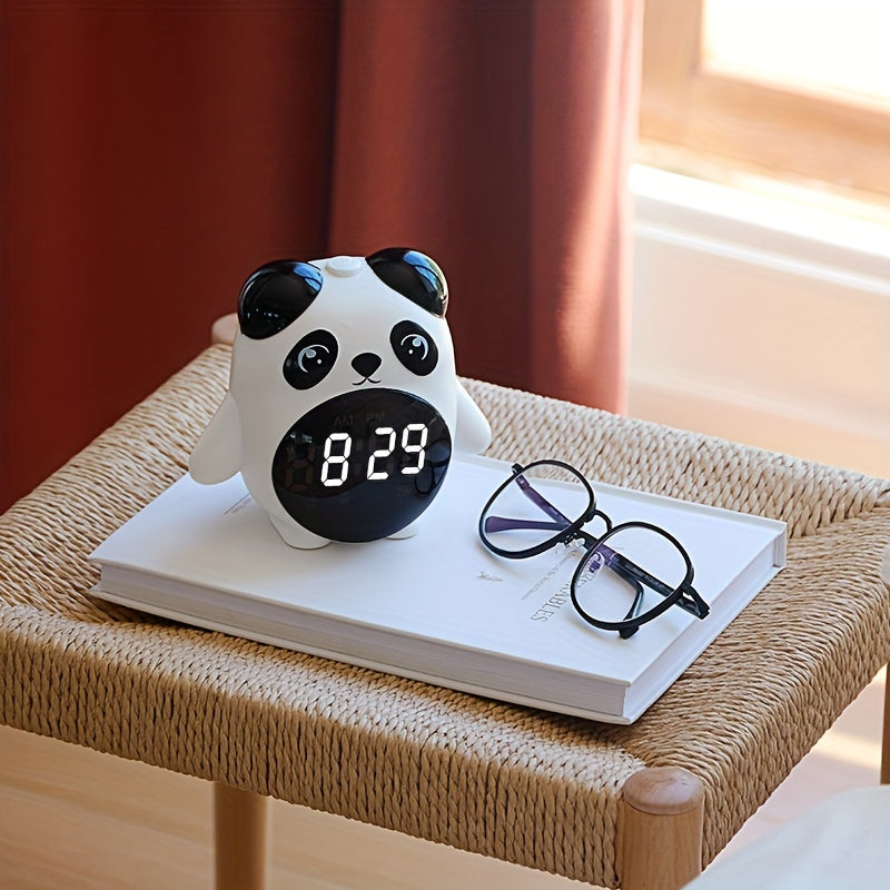 PandaGlow Clock - Schattige Oplaadbare Wekker met Temperatuur