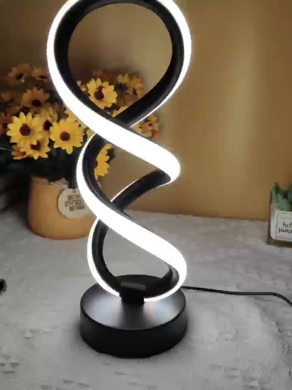 SpiraLux - Elegante Spiral Tafellamp met Kleurkeuze