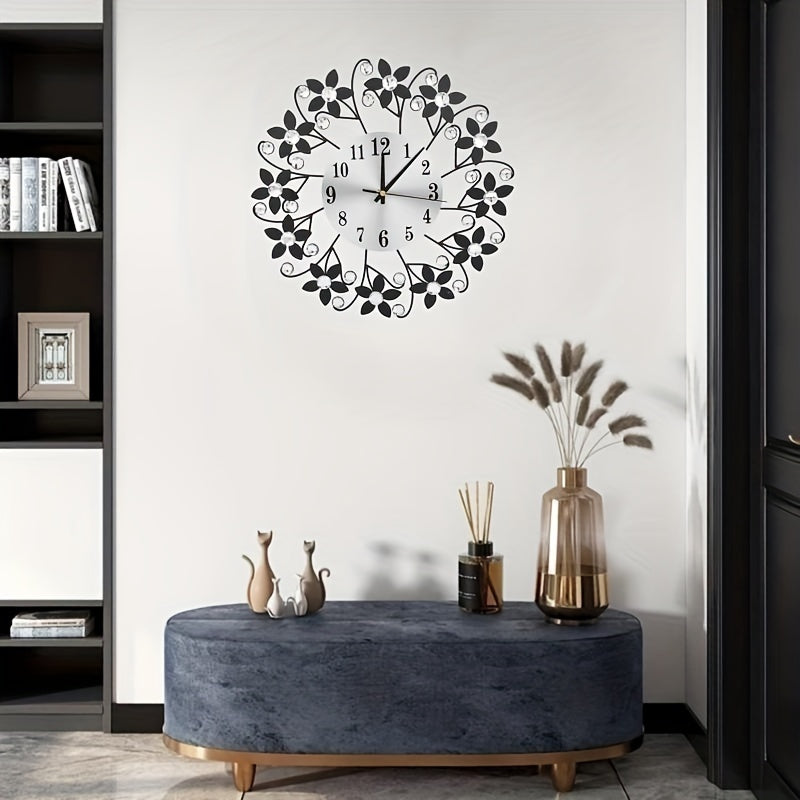 EleganceClock - Design Muurklok 14 Inch Zwart