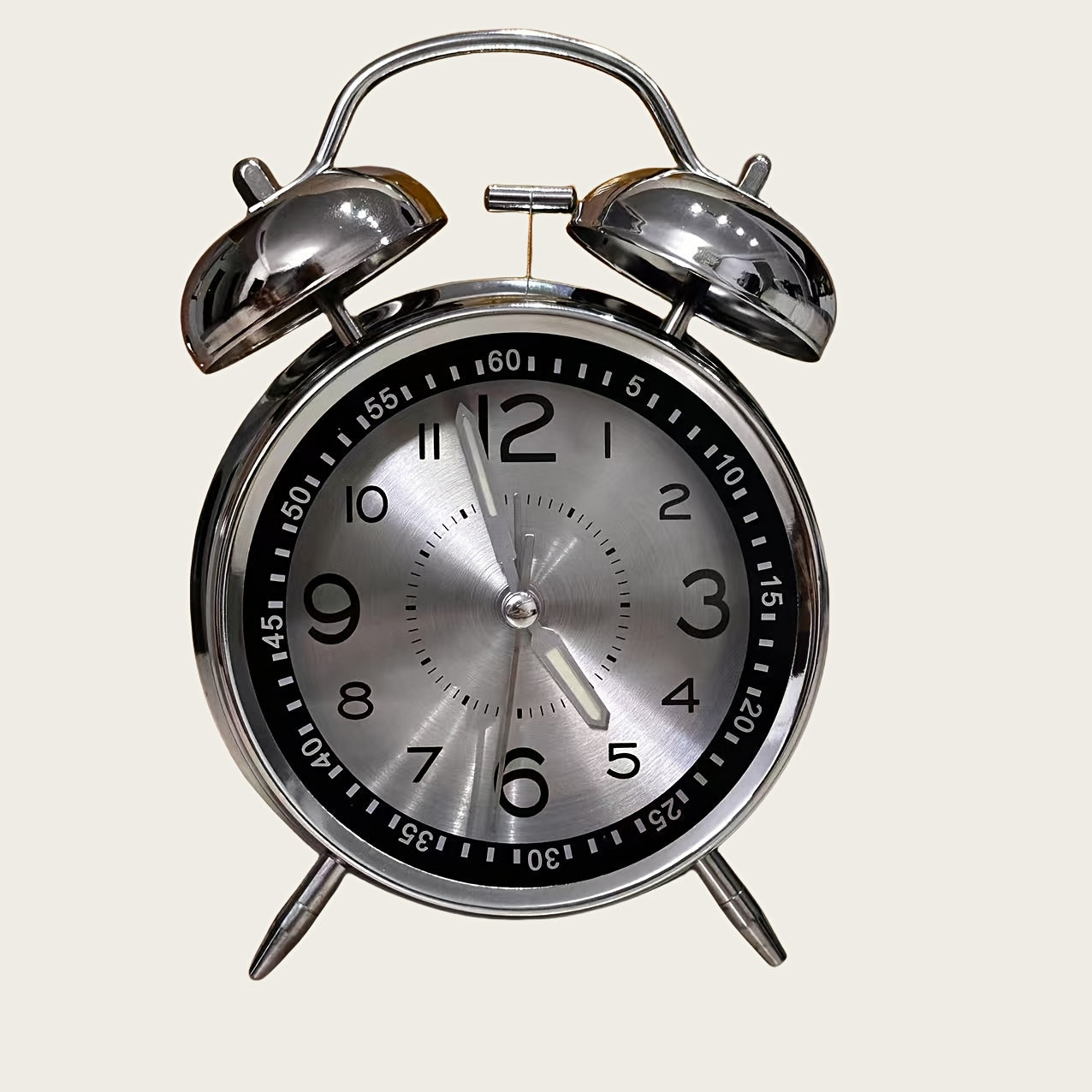 RetroBell Clock – Stijlvolle Stille Wekker met Verlichting