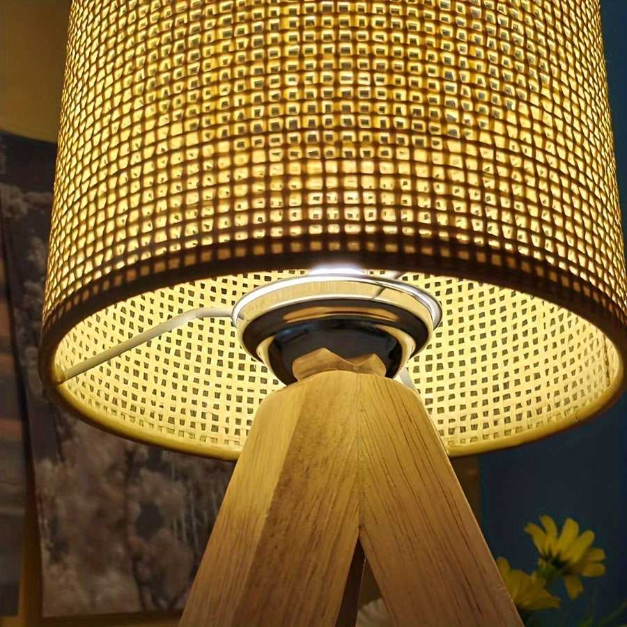 DecoGlow Lamp - Houten Tafellamp met USB Oplader