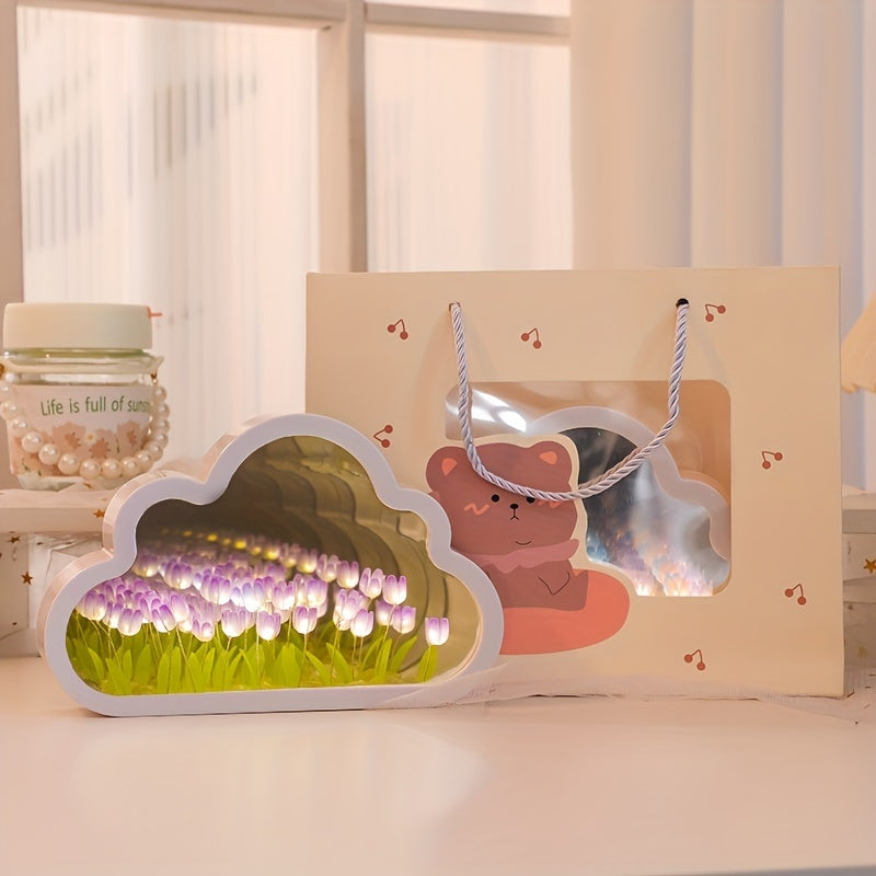 TulipGlow Lamp – LED Nachtlamp met Bloemenstijl