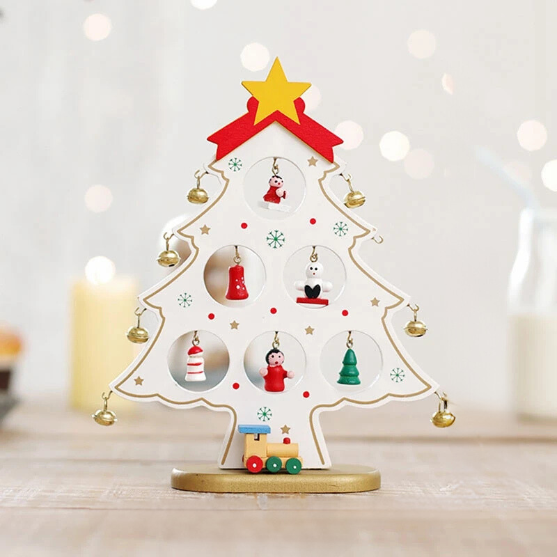SapinElegant Kerst decoratie - Festieve Houten Mini-Kerstboom voor Jouw Ruimte