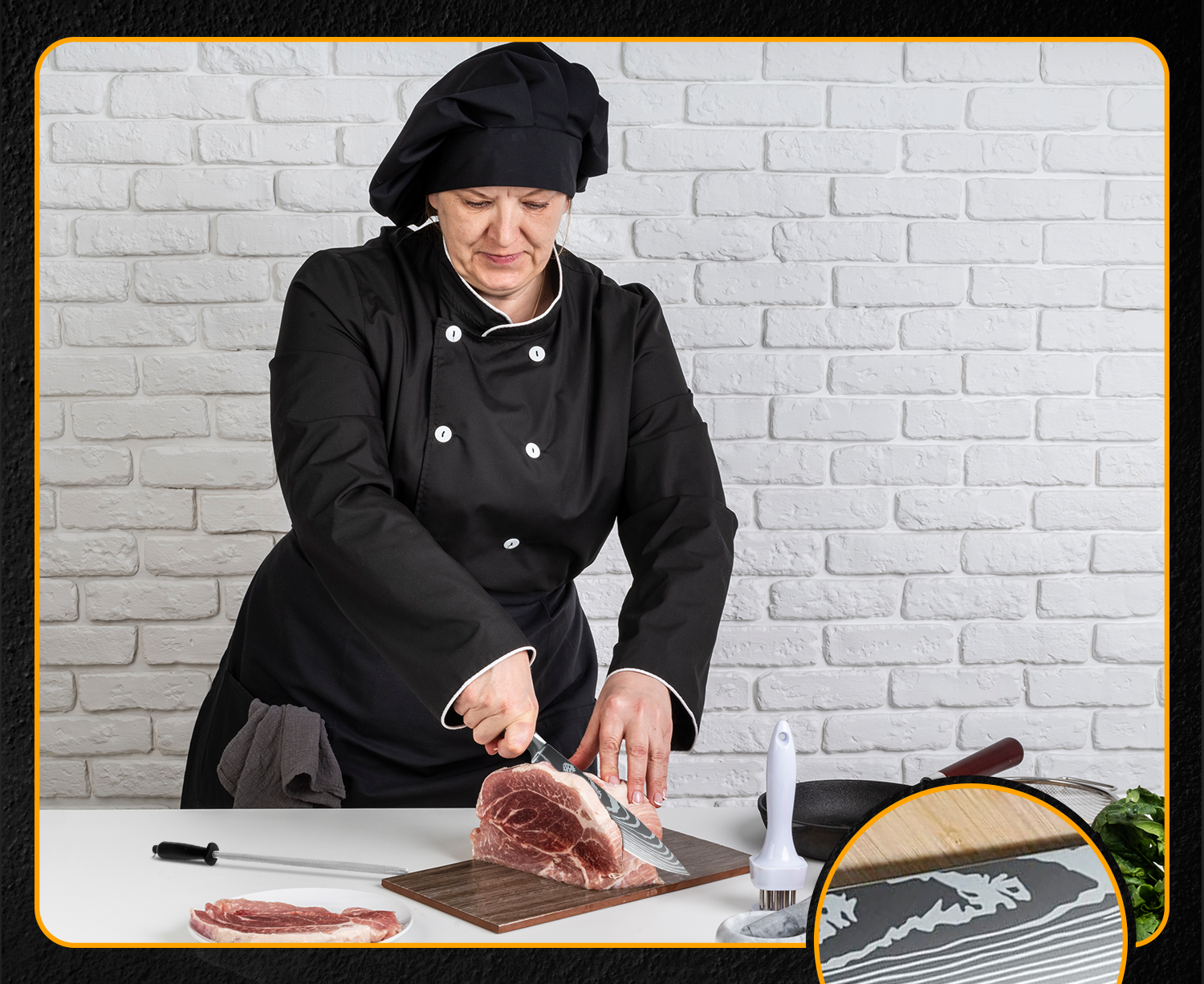 CulinaryMaster - Luxe Japanse Messen Set van 7