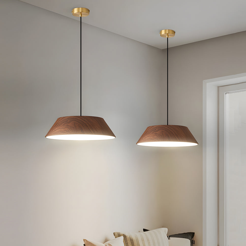 HarmonyGlow Pendant - Luxe Houten LED Hanglamp met Japanse Invloeden