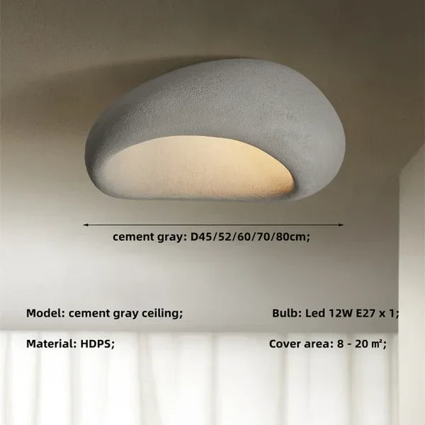 SereneAura Ceiling Light – Natuurlijke Wabi Sabi Verlichting