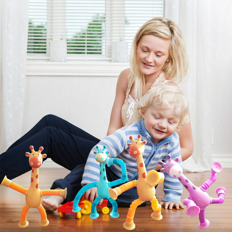 StretchGiraffe - Flexibel Zuignap Speelgoed voor Kinderen