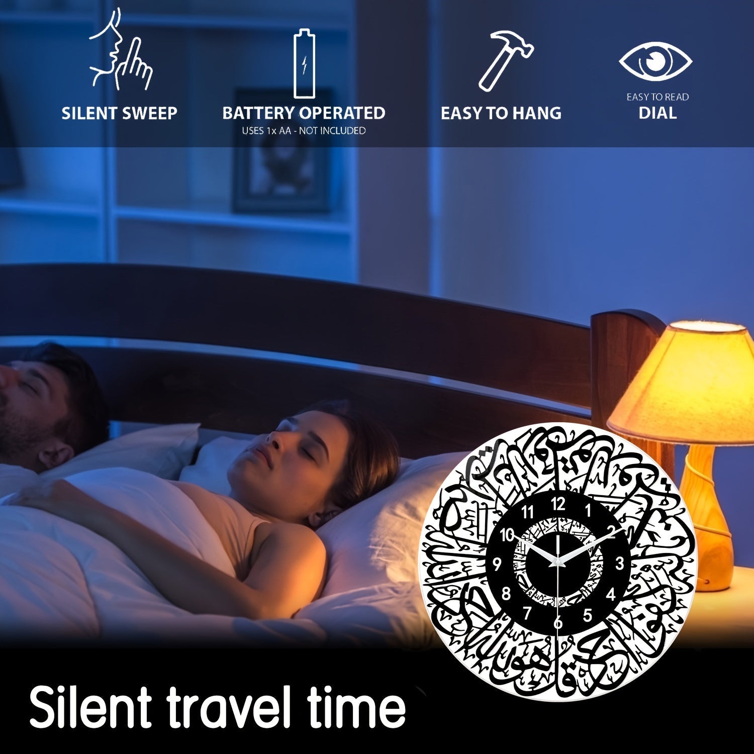 FaithTime Clock - Moderne Islamitische Wanddecoratie