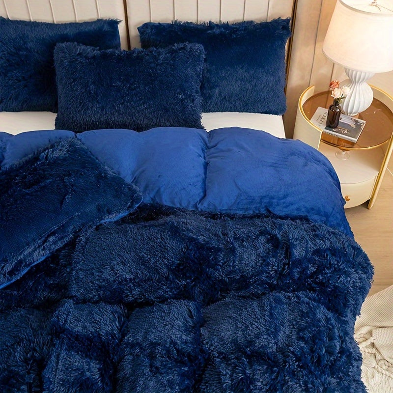 Ultrazachte Pluche Dekbedovertrek Set met Rits - Luxe & Comfort