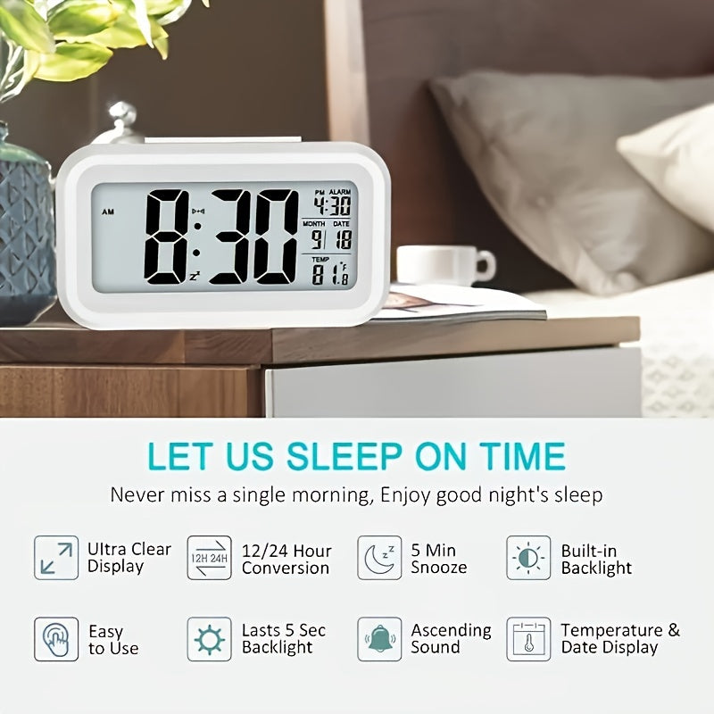 SmartGlow Clock - Stijlvolle Digitale Wekker met Nachtlamp