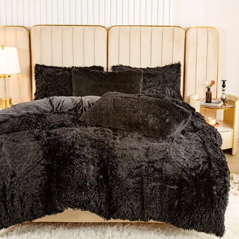 Ultrazachte Pluche Dekbedovertrek Set met Rits - Luxe & Comfort