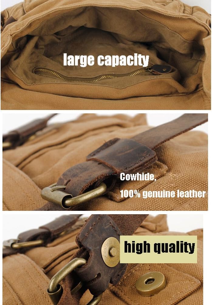 RetroCarry Bag – Vintage Canvas Schoudertas voor Laptops