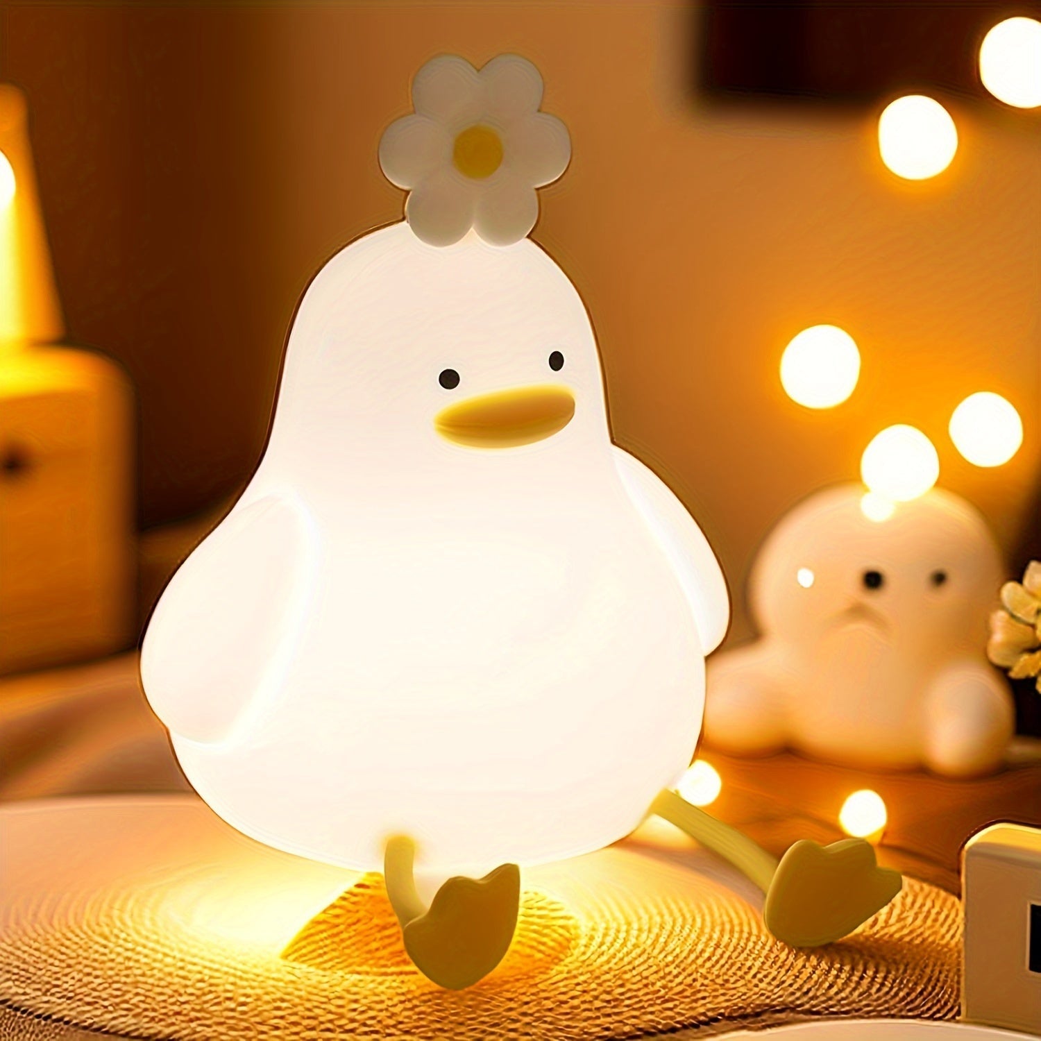 BloomDuck – Dimbare Siliconen Nachtlamp met Klapfunctie