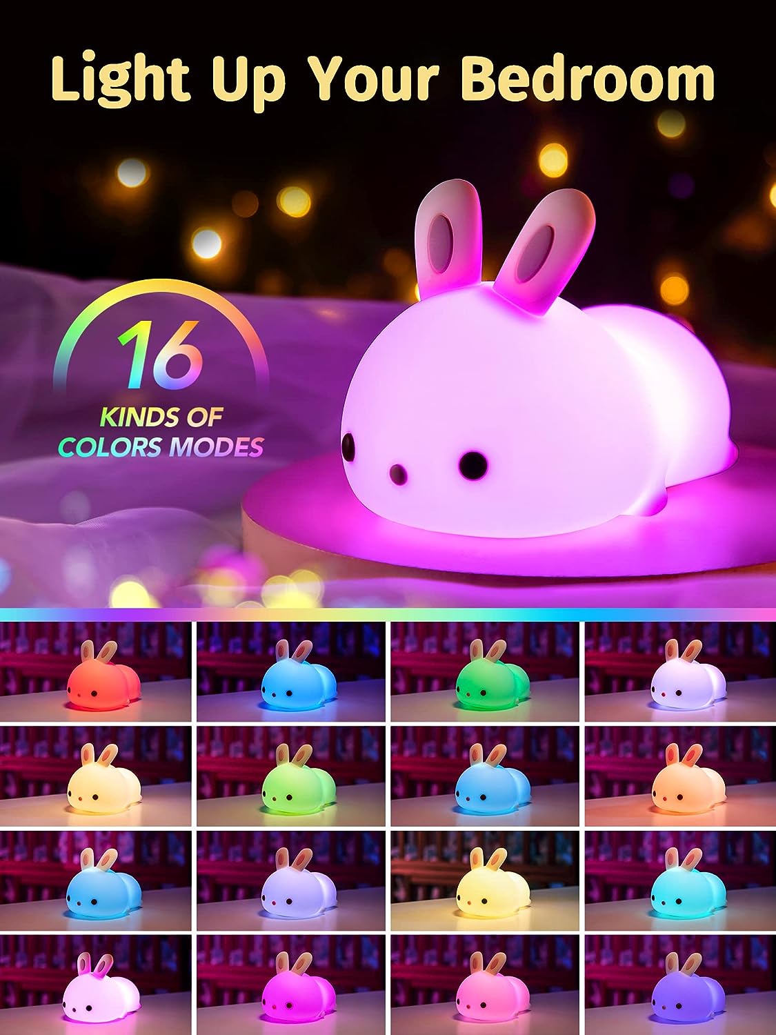 RabbitDream Nachtlamp Magisch Konijn met Kleurveranderend LED-Licht