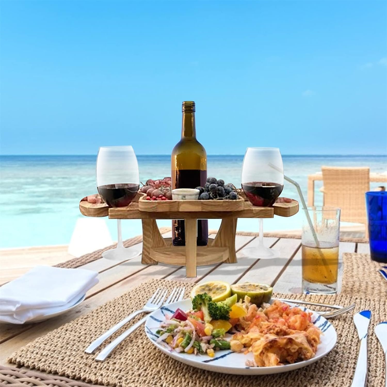 DualServe Rack – Stijlvol Tafelrek voor Fruit & Wijn