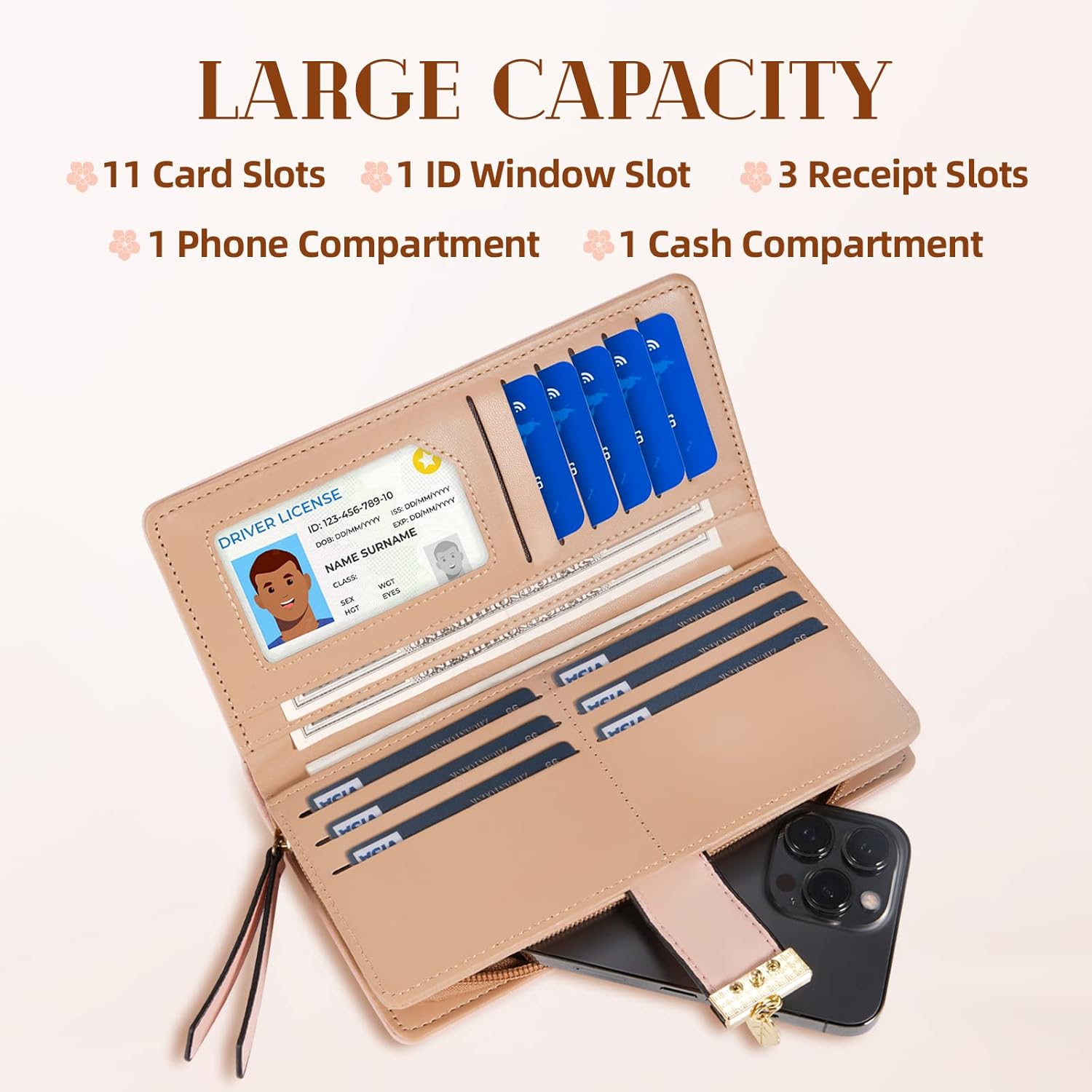 LeatherLeaf – Stijlvolle Leren Portemonnee voor Dames