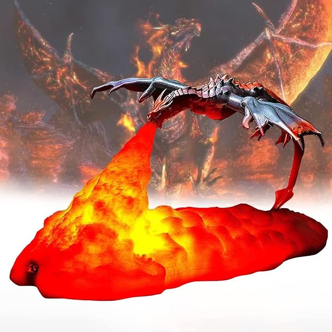 FireDragon Lamp - 3D Oplaadbare Draak Nachtverlichting