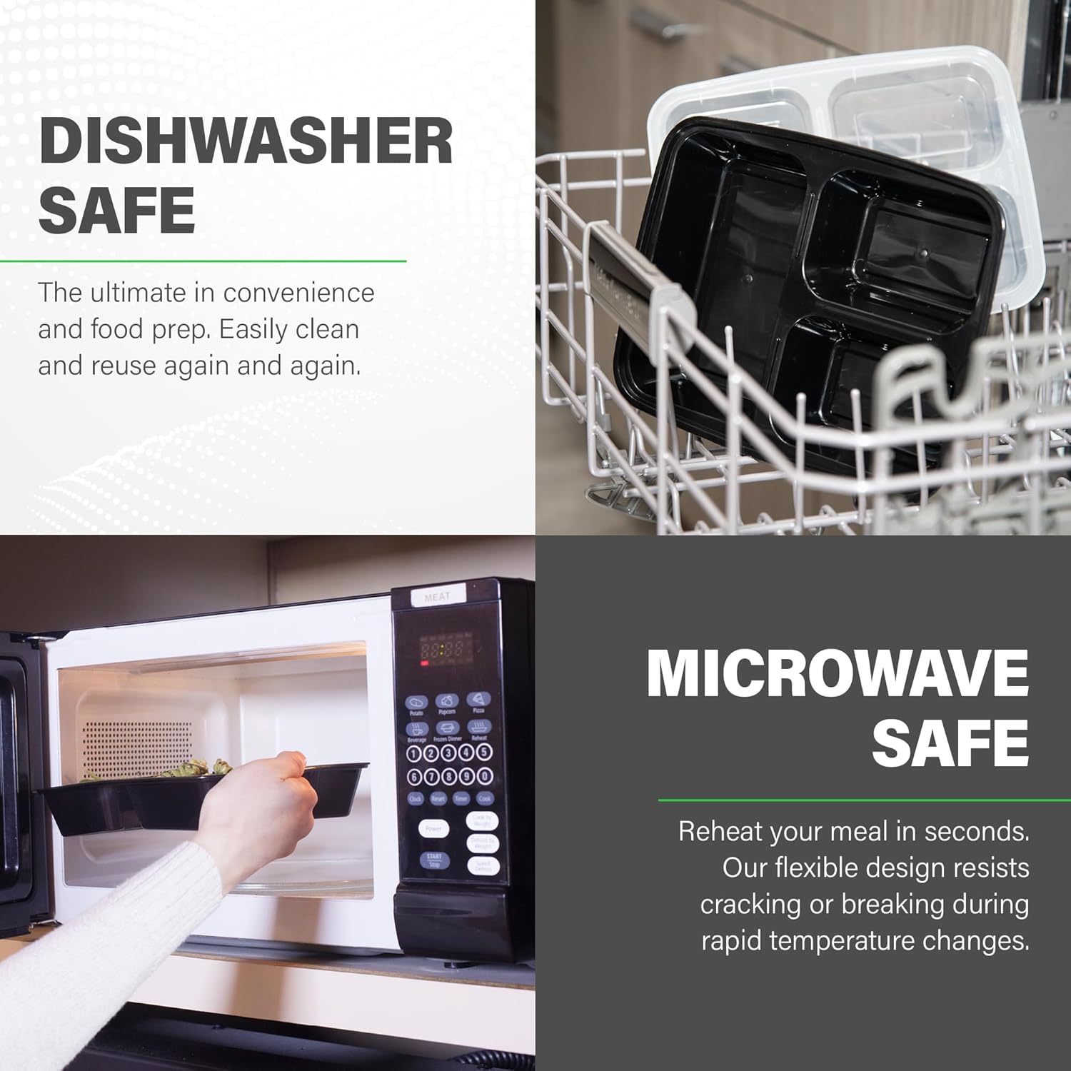 PrepMaster - Bento Dozen 3 Compartimenten 900ml (20 stuks)