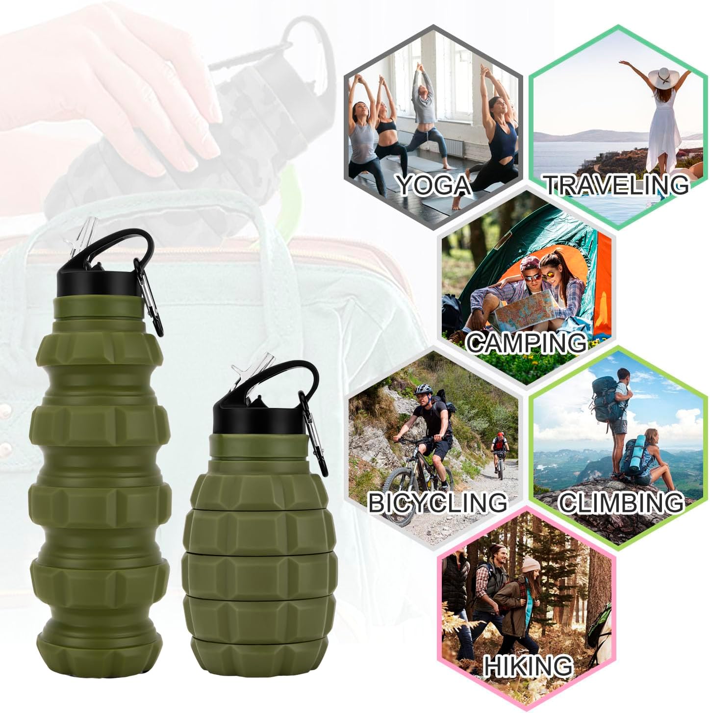 FlexiBottle - Duurzame Opvouwbare Reisbeker 575 ML