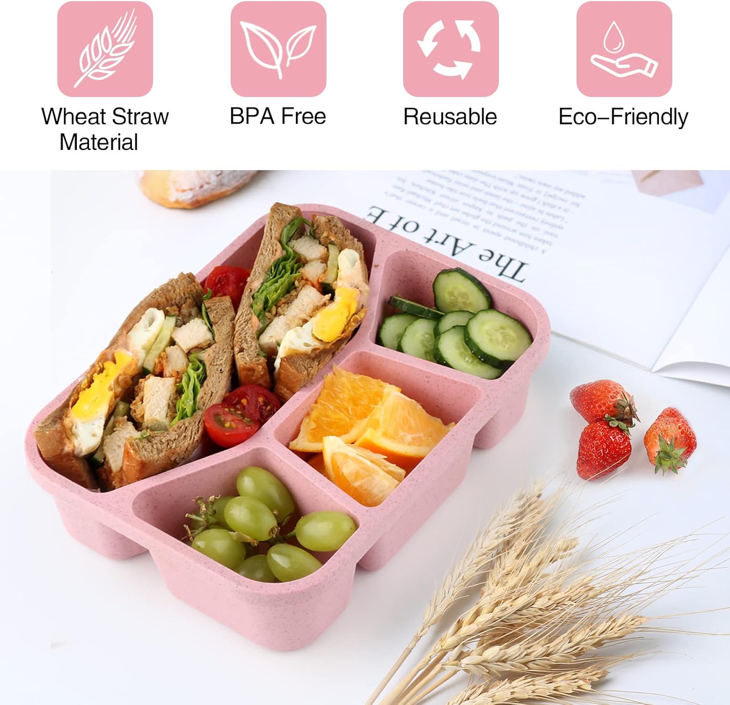 BentoBox – Set van 4 Snacks Dozen met Compartimenten