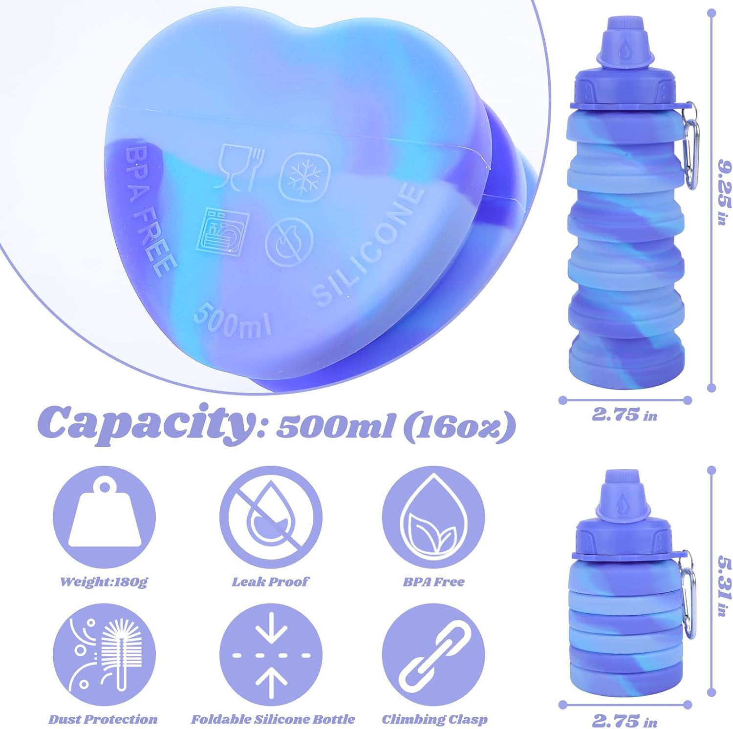FlexiHydrate - Compact Inklapbare Waterfles voor Reizen