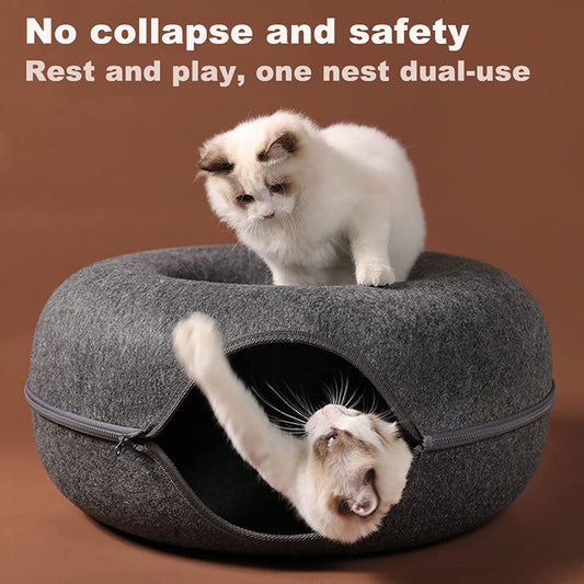 Purrfect Den - Luxe Kattentunnel met Slaapplek