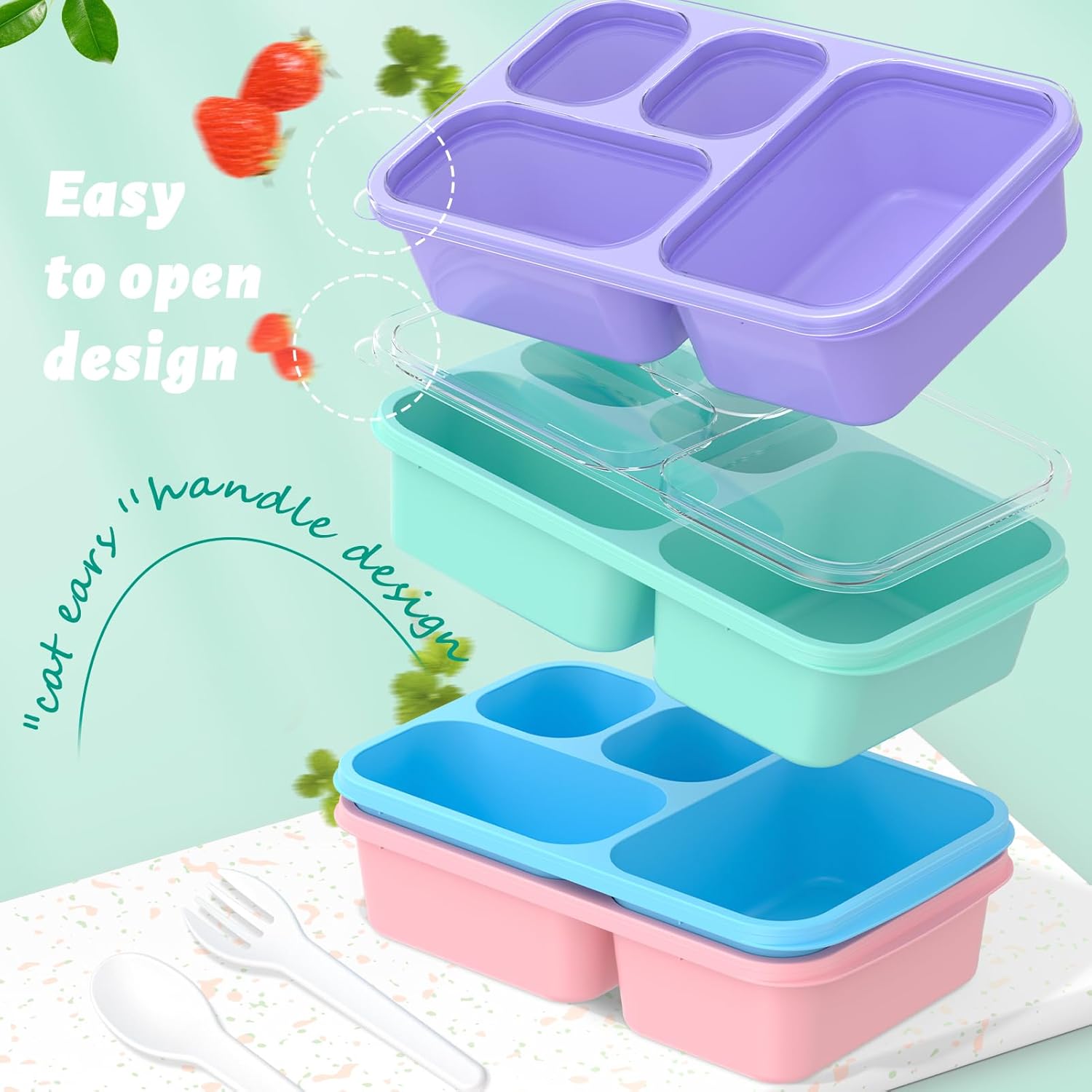 BentoBox - Stijlvolle Maaltijd Containers Set 4-delig